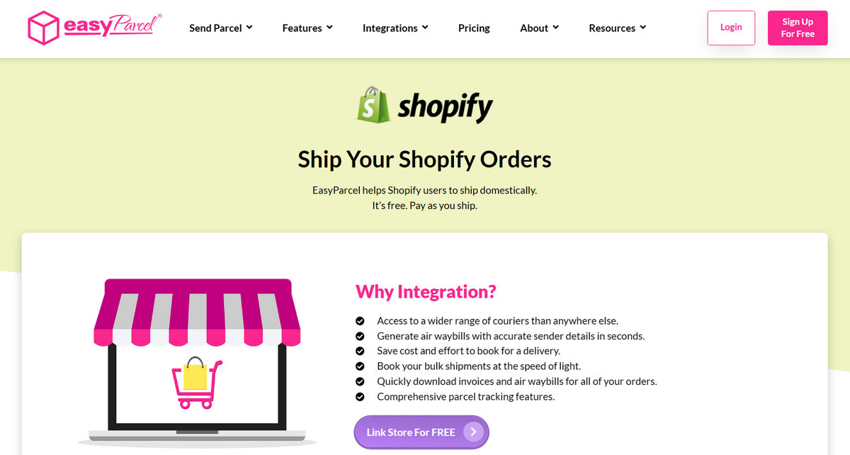 Shopify - Integration with Local Malaysian Logistic - Easyparcel